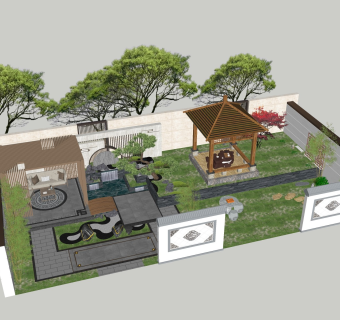 新中式庭院花园